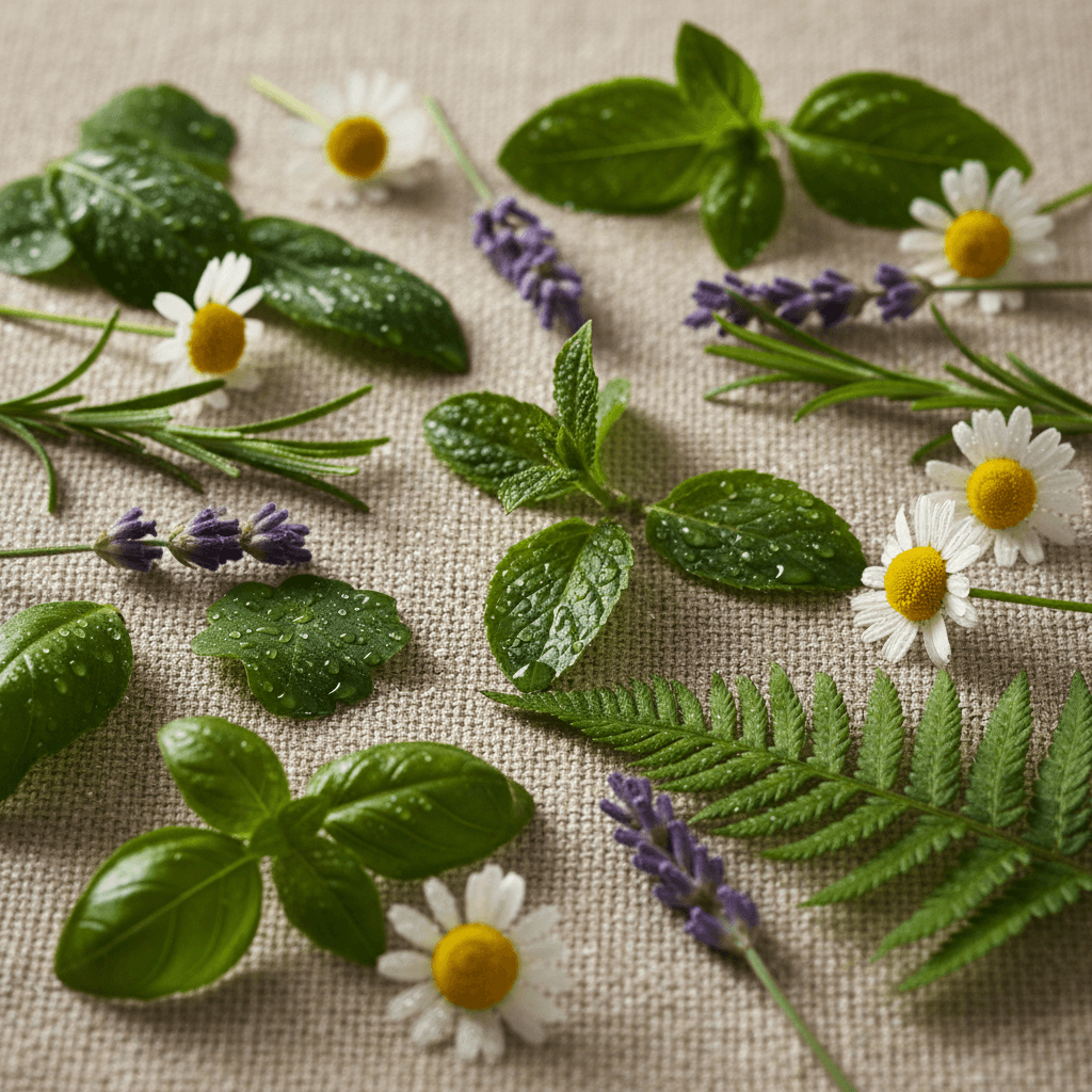 Ginkgo biloba leaves